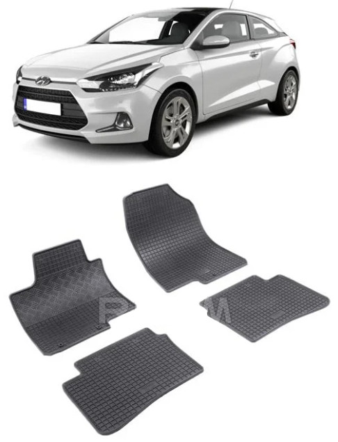 Set 4 covorase Hyundai I20 2020-prezent, din cauciuc 100%, compatibile cu autoturismul HYUNDAI i20