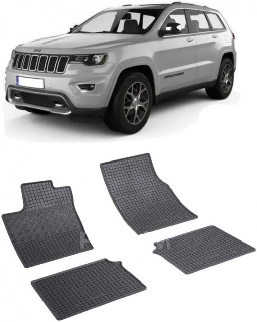 Set 4 covorase Jeep Grand Cherokee 2011-2013, din cauciuc 100%, compatibile cu autoturismul JEEP Grand