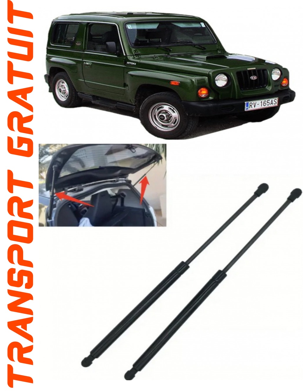 Set 2 amortizoare Haion portbagaj pentru masina Kia Retona