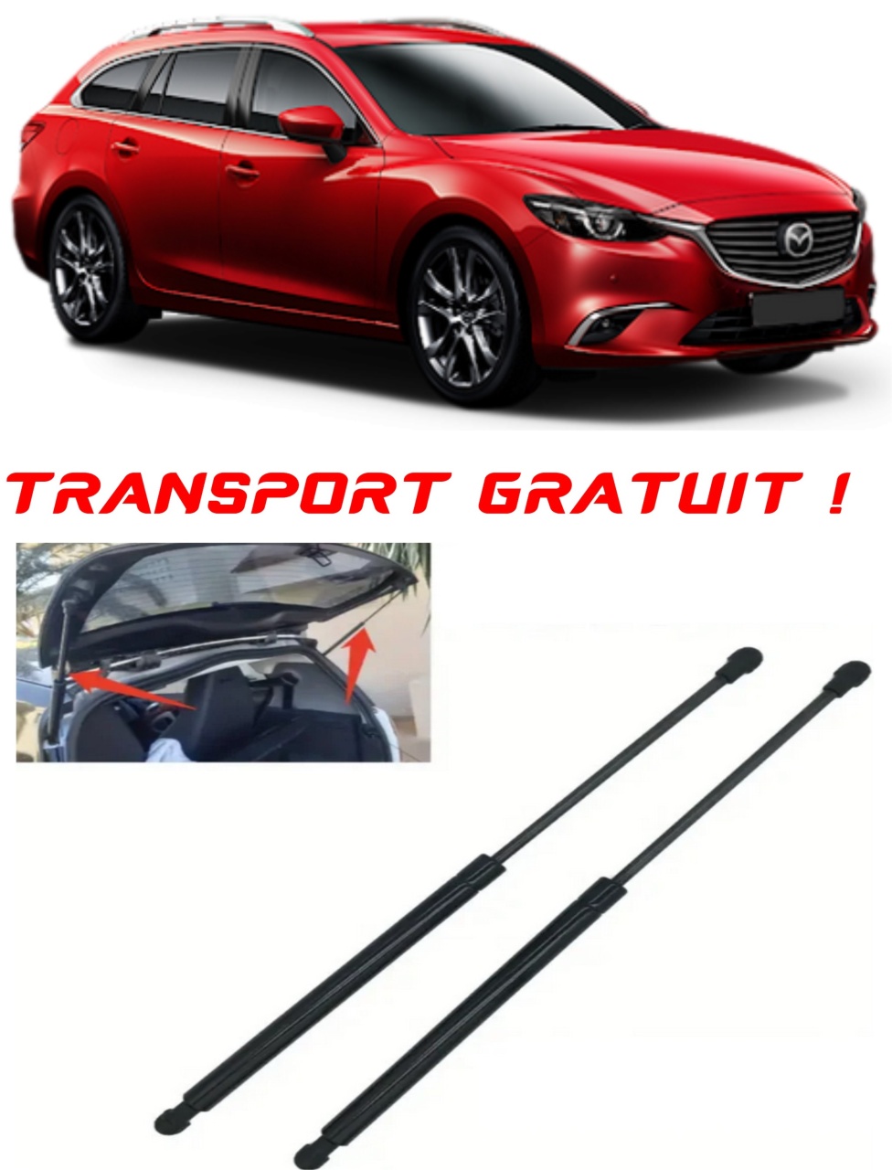 Set 2 amortizoare Haion portbagaj pentru masina Mazda 6 Estate (GJ, GL)