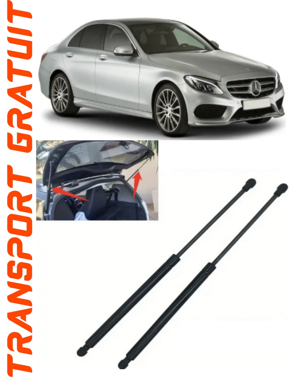 Set 2 amortizoare Haion portbagaj pentru masina Mercedes-benz C-Class