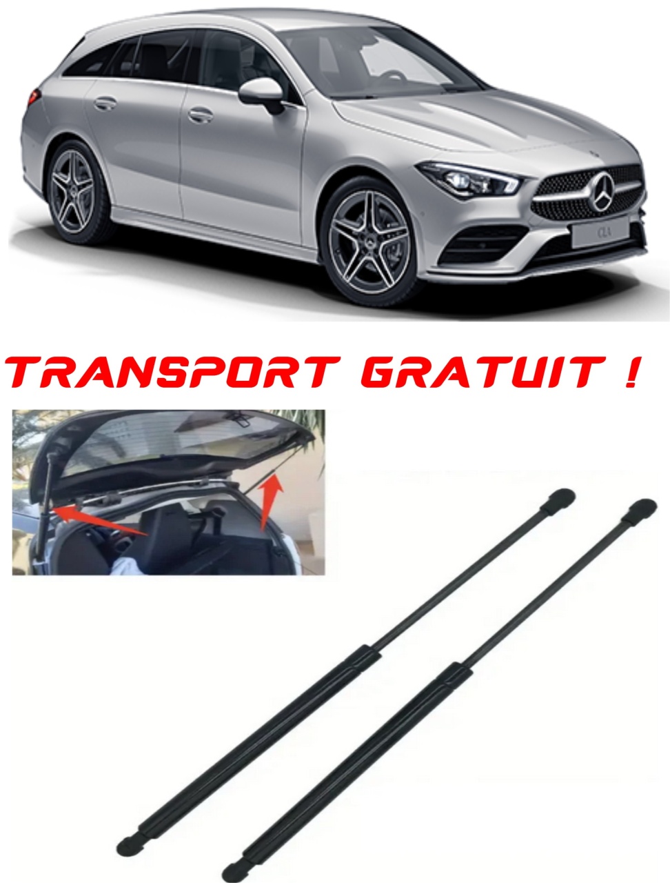 Set 2 amortizoare Haion portbagaj pentru masina Mercedes-benz CLA Shooting Brake (X117)