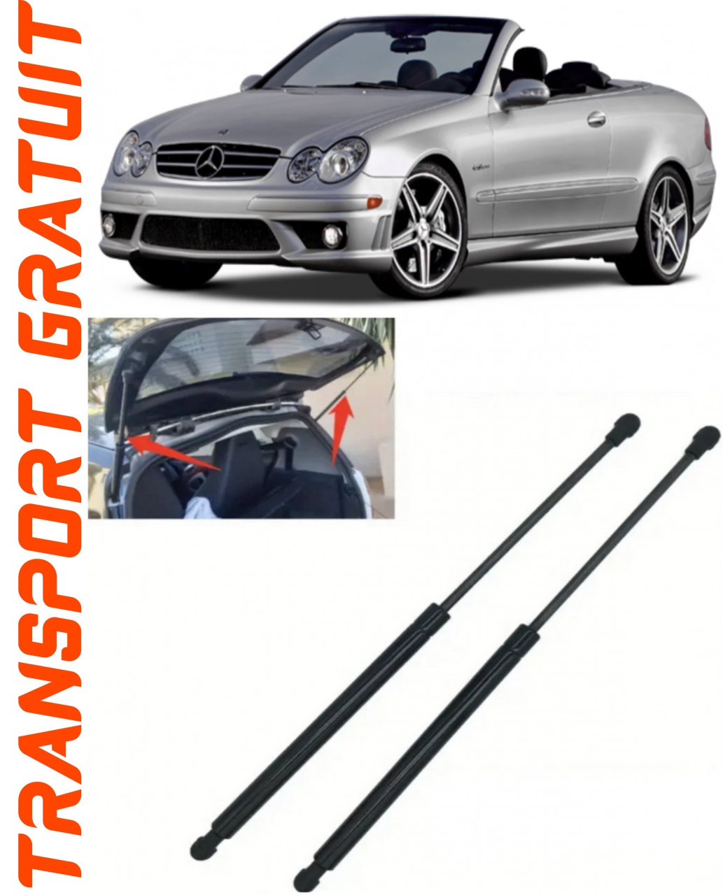 Set 2 amortizoare Haion portbagaj pentru masina Mercedes-benz CLK Convertible