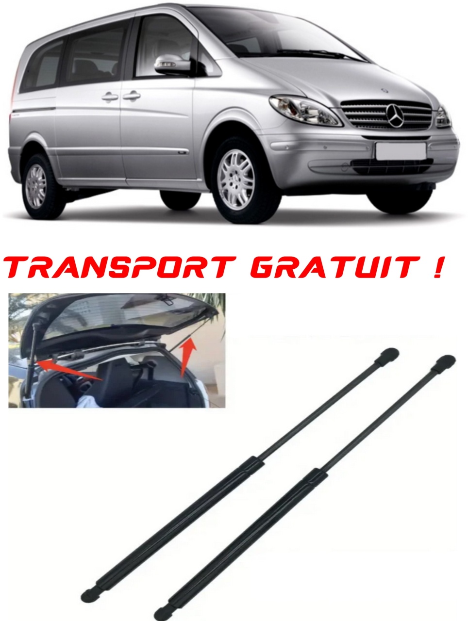Set 2 amortizoare Haion portbagaj pentru masina Mercedes-benz VIANO (W639)