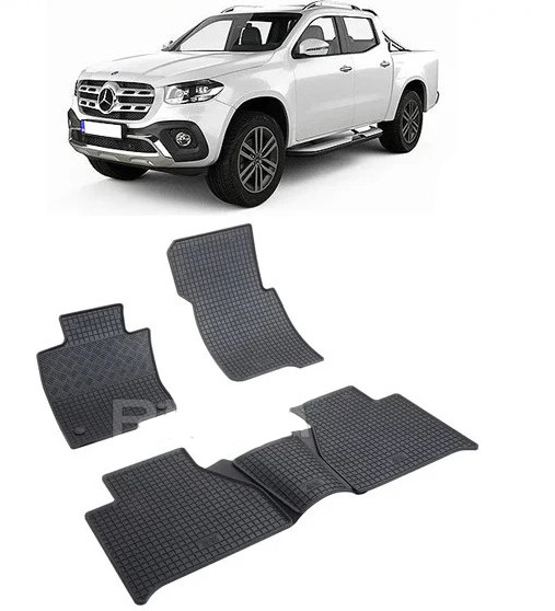 Set 5 covorase Mercedes X-Class 2018-prezent, din cauciuc 100%, compatibile cu autoturismul MERCEDES X-Class
