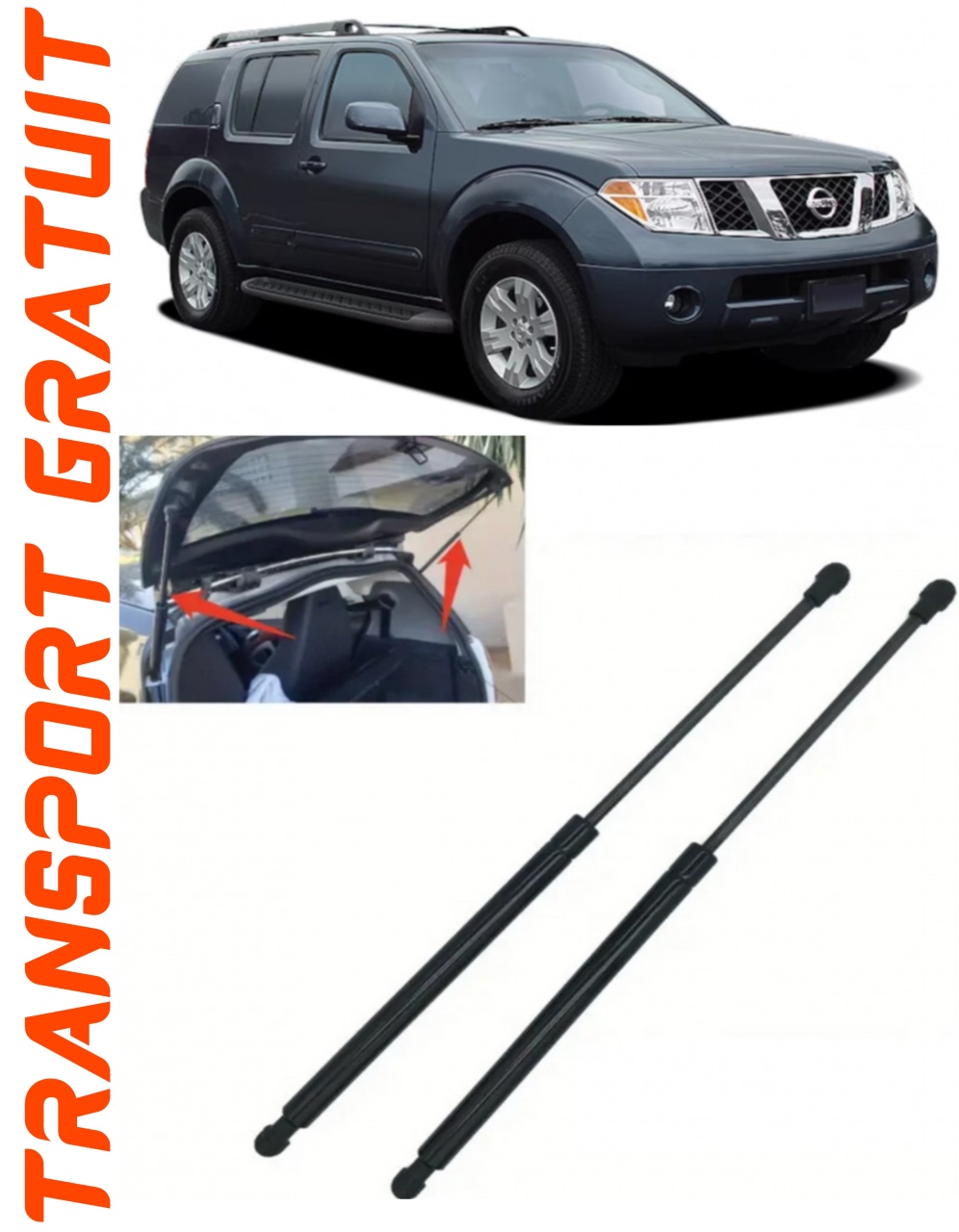 Set 2 amortizoare Haion portbagaj pentru masina Nissan Pathfinder III
