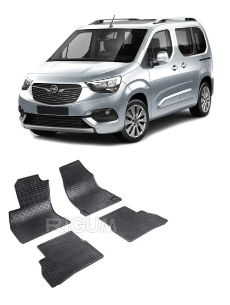 Set 4 covorase Opel Combo 5M 2012-2022, din cauciuc 100%, compatibile cu autoturismul OPEL Combo