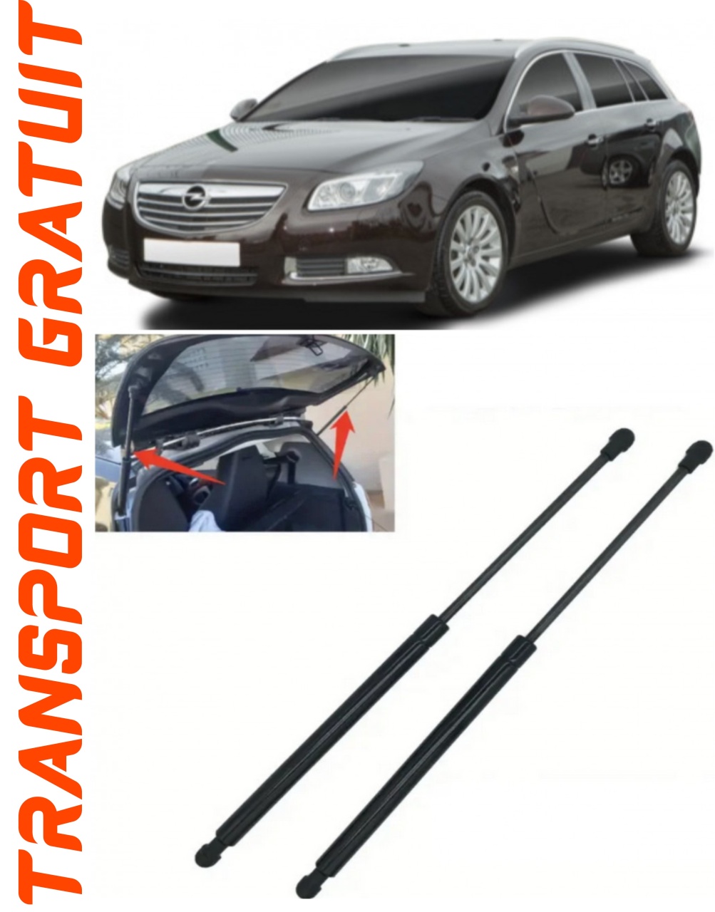Set 2 amortizoare Haion portbagaj pentru masina Opel Insignia A