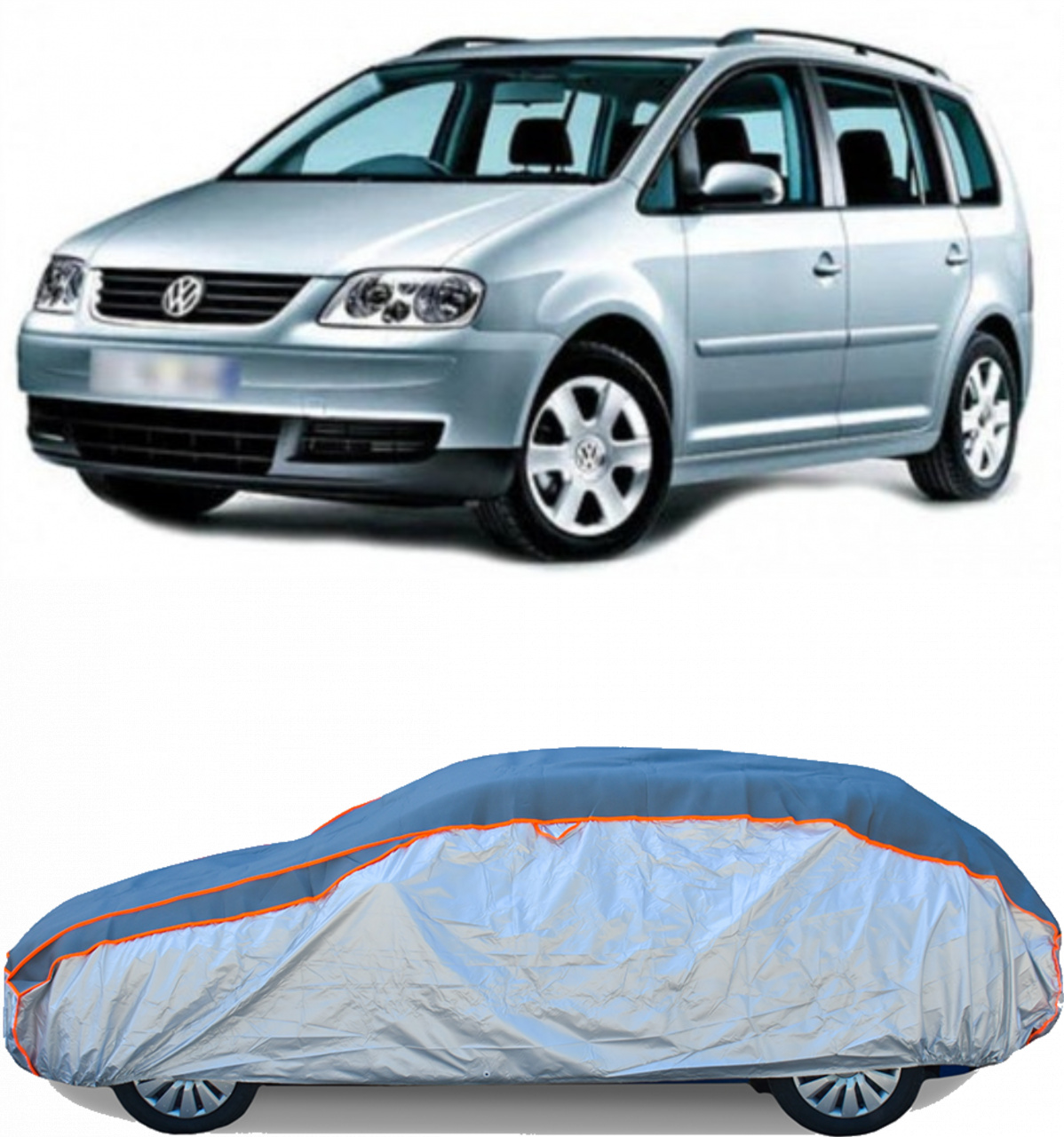 Prelata Antigrindina pentru auto Volkswagen Touran (I) 2003-2015 - husa protectie antigrindina si intemperii meteo severe - anti-grindina vijelii furtuni pentru auto
