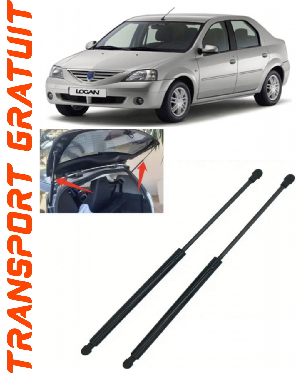 Set 2 amortizoare Haion portbagaj pentru masina Renault Logan I