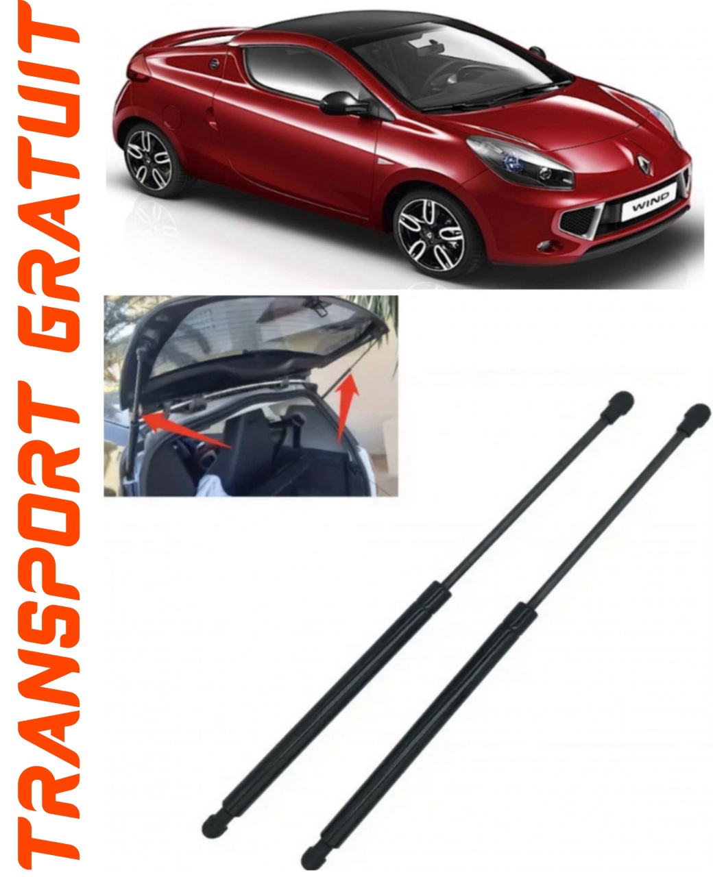 Set 2 amortizoare Haion portbagaj pentru masina Renault Wind