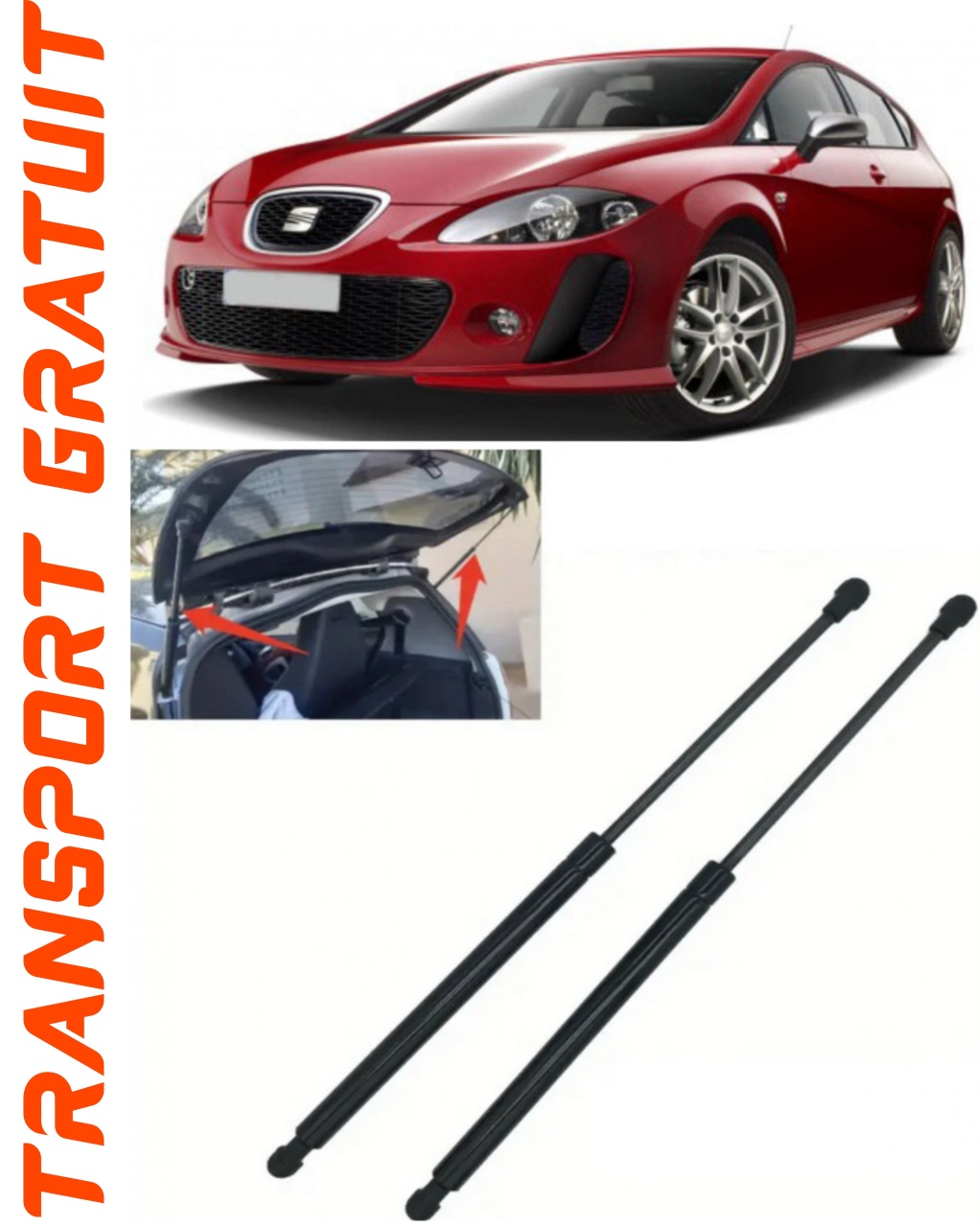 Set 2 amortizoare Haion portbagaj pentru masina Seat Leon