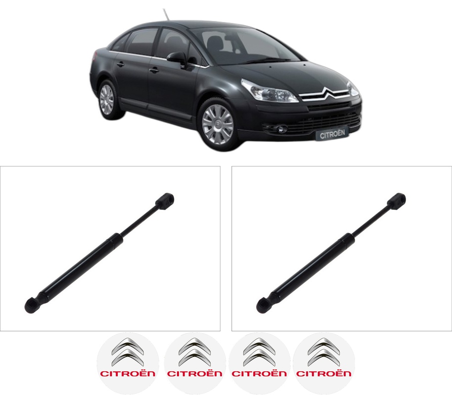 Set amortizoare portbagaj haion pentru CITROEN C4 I Saloon din 2006-2011, 2 bucati, KROSNO, 4 stickere auto CITROEN