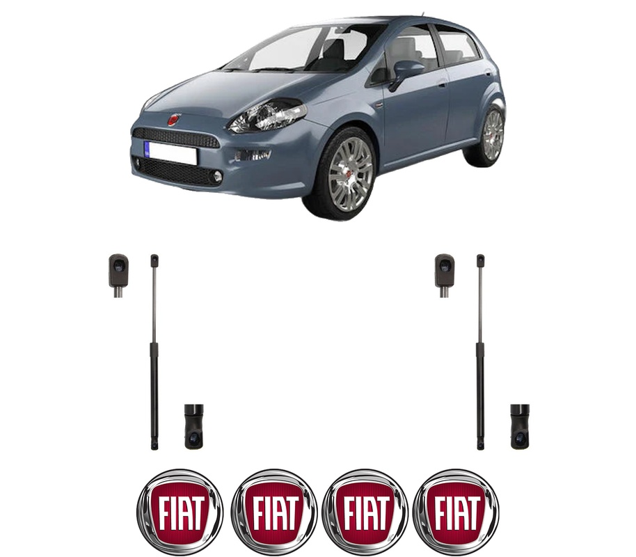 Set amortizoare portbagaj haion pentru FIAT PUNTO Hatchback Van (199_) din 2012-2012, 2 bucati, MAGNUM TECHNOLOGY, 4 stickere auto FIAT