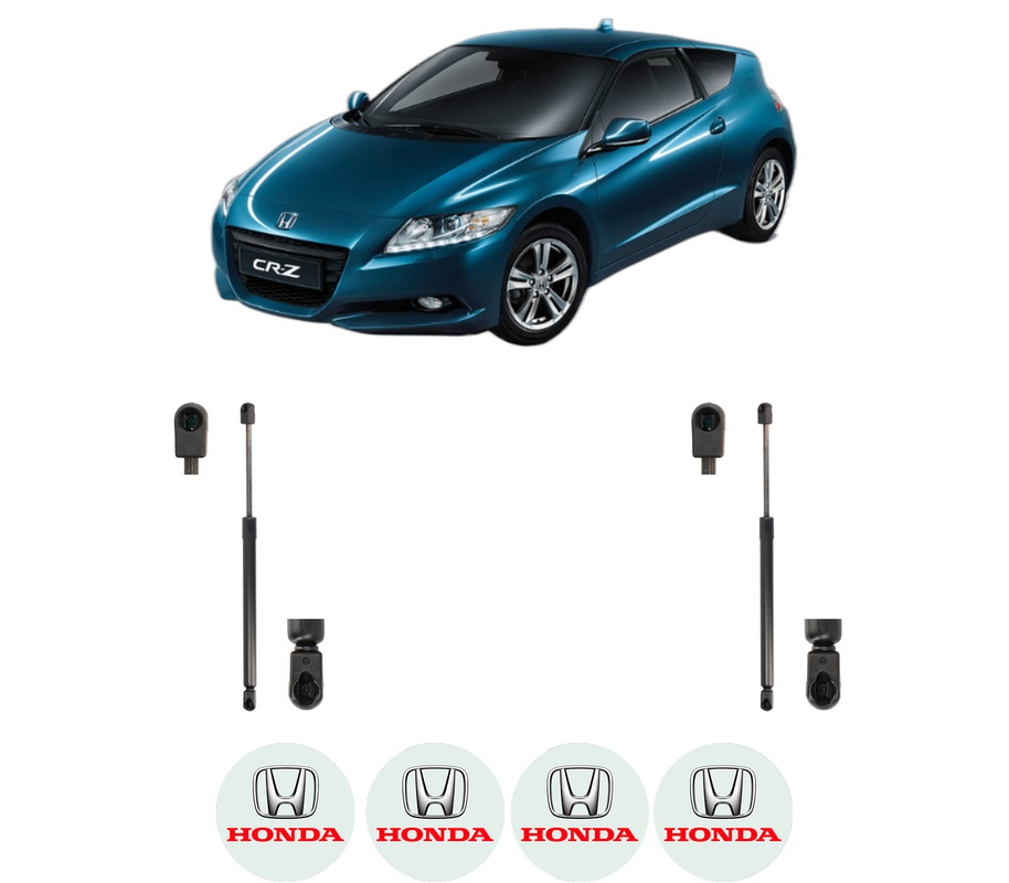 Set amortizoare portbagaj haion pentru HONDA CR-Z (ZF) din 2010-2013, 2 bucati, KROSNO, 4 stickere auto HONDA