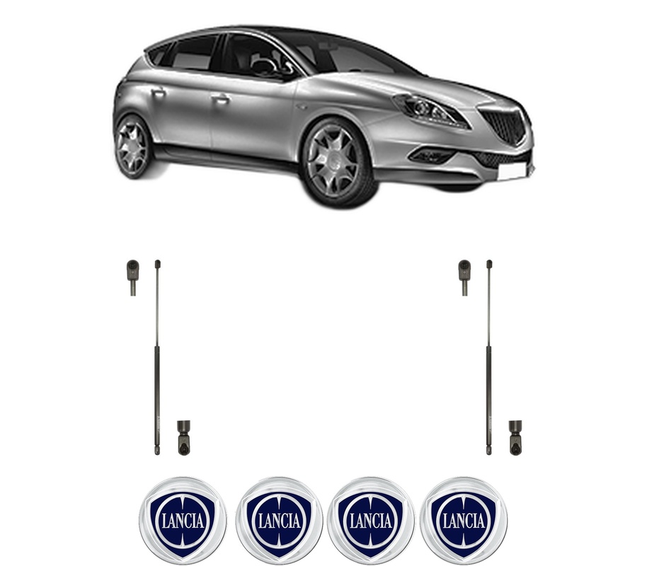 Set amortizoare portbagaj haion pentru LANCIA DELTA III (844_) din 2008-2014, 2 bucati, KROSNO, 4 stickere auto LANCIA