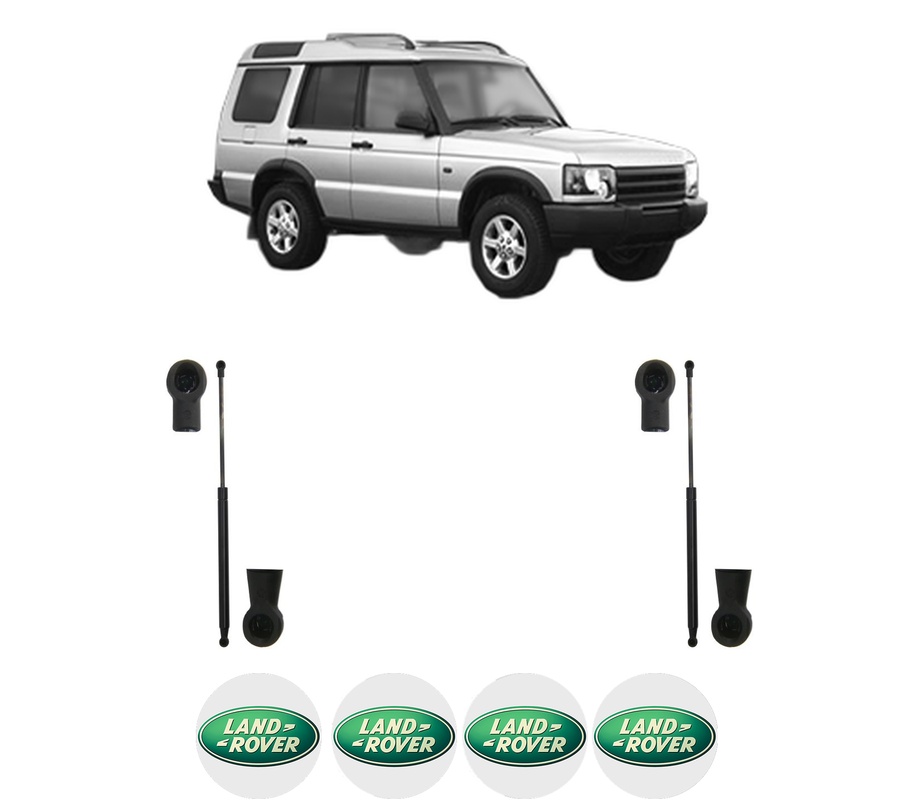Set amortizoare portbagaj haion pentru LAND ROVER DISCOVERY III (L319) din 2004-2009, 2 bucati, KROSNO, 4 stickere auto LAND ROVER