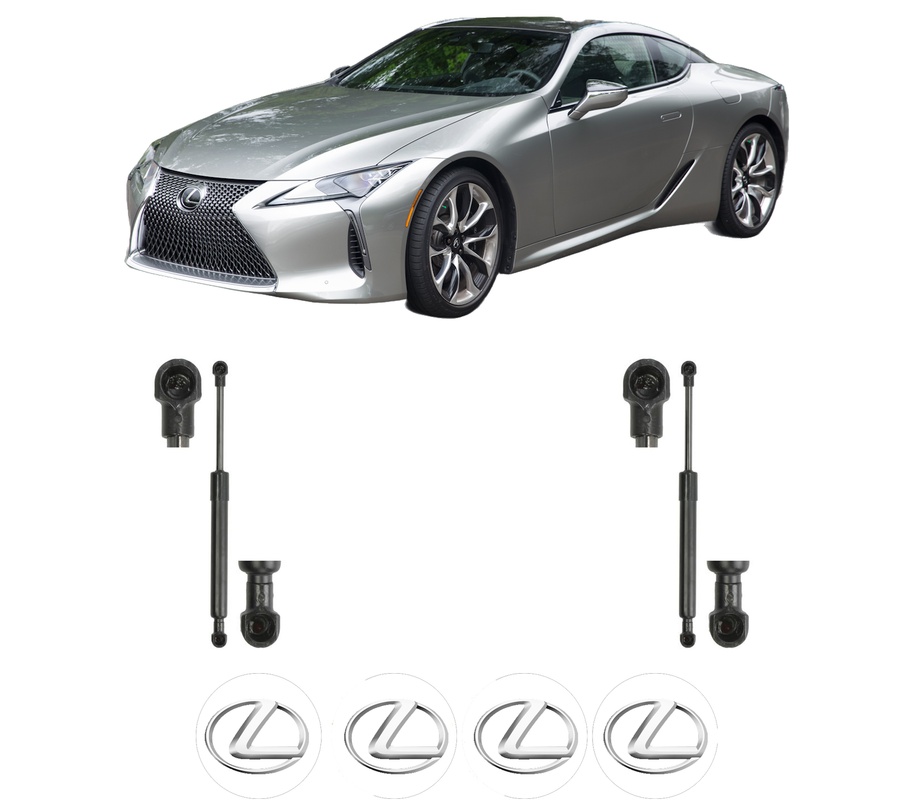Set amortizoare portbagaj haion pentru LEXUS LC Coupe (_Z10_) din 2016-2018, 2 bucati, KROSNO, 4 stickere auto LEXUS