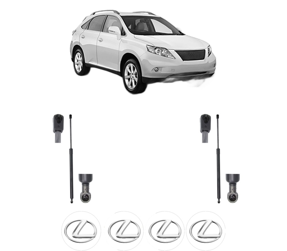 Set amortizoare portbagaj haion pentru LEXUS RX (_L1_) din 2008-2015, 2 bucati, KROSNO, 4 stickere auto LEXUS