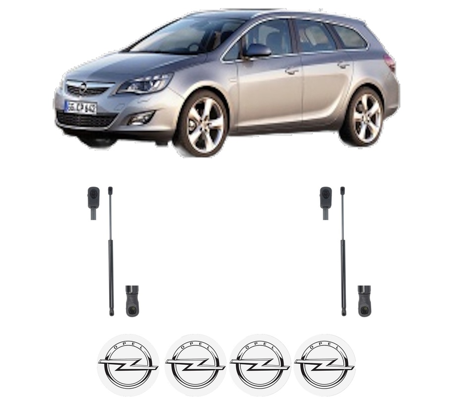 Set amortizoare portbagaj haion pentru OPEL ASTRA J Sports Tourer (P10) din 2010-2015, 2 bucati, MAGNUM TECHNOLOGY, 4 stickere auto OPEL