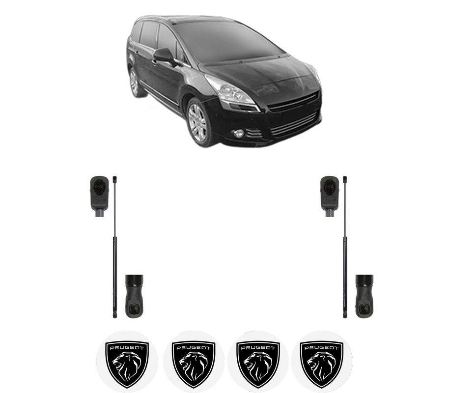 Set amortizoare portbagaj haion pentru PEUGEOT 5008 I Van (0U_) din 2009-2017, 2 bucati, MAGNUM TECHNOLOGY, 4 stickere auto PEUGEOT