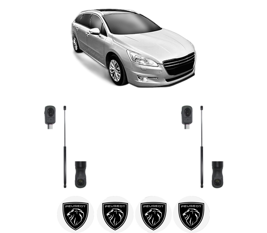 Set amortizoare portbagaj haion pentru PEUGEOT 508 SW Estate Van (8E_) din 2011-2018, 2 bucati, MAGNUM TECHNOLOGY, 4 stickere auto PEUGEOT