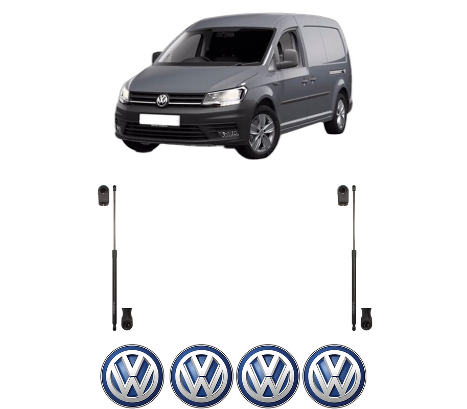 Set amortizoare portbagaj haion pentru VW CADDY IV MPV (SAB, SAJ) din 2015-2020, 2 bucati, KROSNO, 4 stickere auto VW