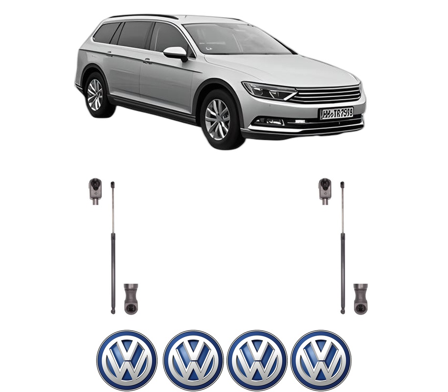 Set amortizoare portbagaj haion pentru VW PASSAT ALLTRACK B8 Variant (3G5, CB5) din 2015-2024, 2 bucati, KROSNO, 4 stickere auto VW