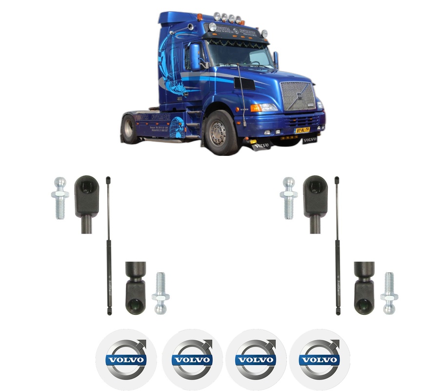 Set amortizoare portbagaj haion pentru VOLVO NH12 din 1999-1999, 2 bucati, KROSNO, 4 stickere auto VOLVO