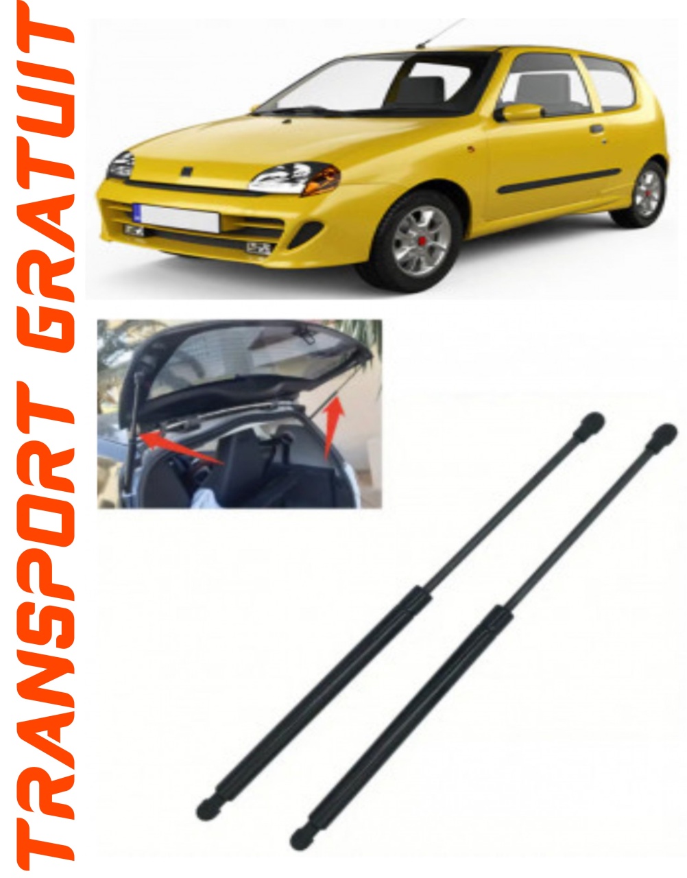 Set 2 amortizoare Haion portbagaj pentru masina Fiat Seicento