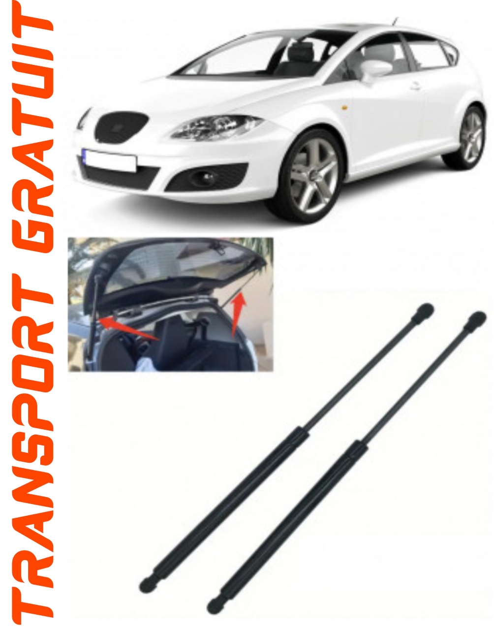 Set 2 amortizoare Haion portbagaj pentru masina Seat Leon