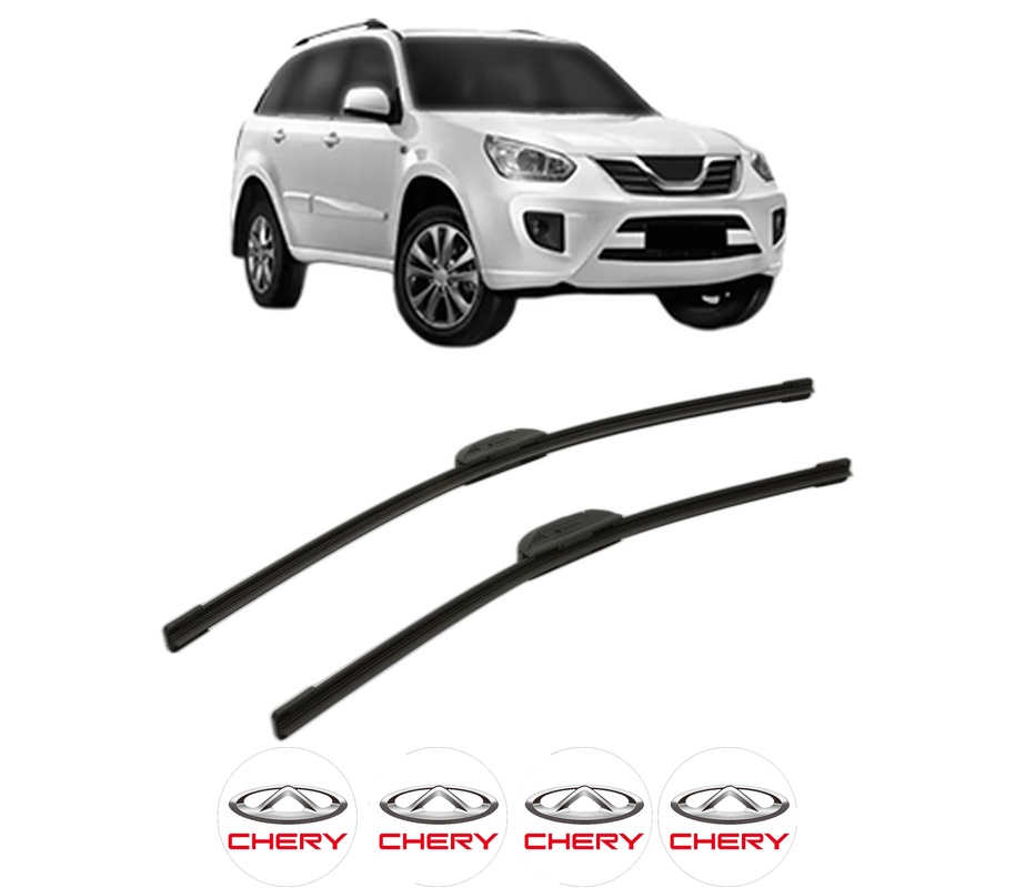 Set stergatoare auto CHERY TIGGO FL din 2013, pentru parbriz auto, 2 bucati, Bosch Aerotwin Retrofit, din cauciuc siliconat rezistent, 4 Stickere Auto CHERY