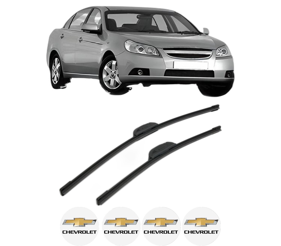 Set stergatoare auto CHEVROLET EPICA (KL1_) din 2005-2007, pentru parbriz auto, 2 bucati, Bosch Aerotwin Retrofit, din cauciuc siliconat rezistent, 4 Stickere Auto CHEVROLET