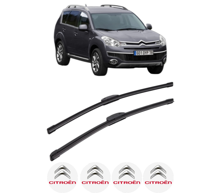 Set stergatoare auto CITROEN C-CROSSER Van (VU_) din 2007, pentru parbriz auto, 2 bucati, Bosch Aerotwin Retrofit, din cauciuc siliconat rezistent, 4 Stickere Auto CITROEN