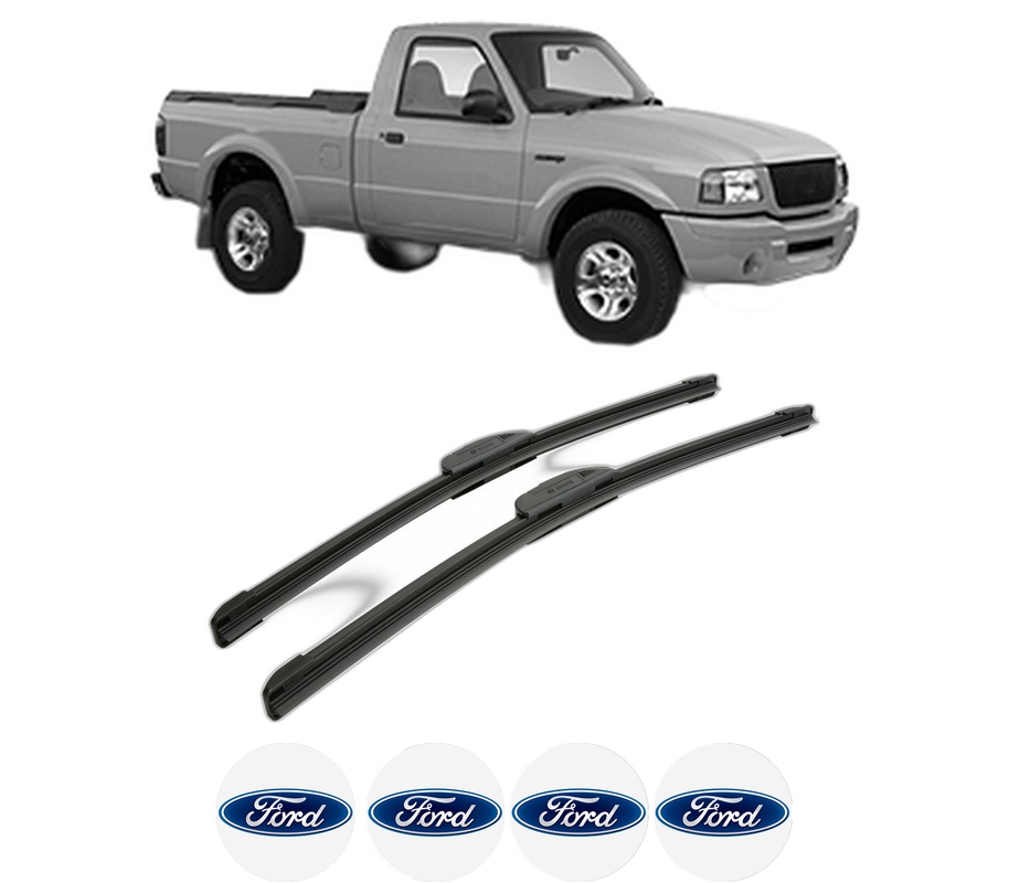 Set stergatoare auto FORD RANGER (ER, EQ, R_) din 1999-2005, pentru parbriz auto, 2 bucati, Bosch Aerotwin Retrofit, din cauciuc siliconat rezistent, 4 Stickere Auto FORD