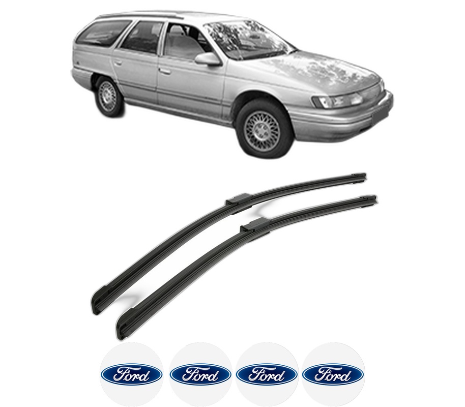 Set stergatoare auto FORD USA TAURUS Estate din 1999, pentru parbriz auto, 2 bucati, Bosch Aerotwin, din cauciuc siliconat rezistent, 4 Stickere Auto FORD USA