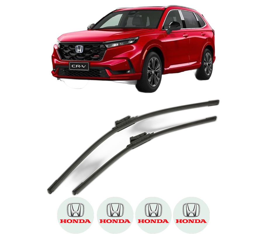 Set stergatoare auto HONDA CR-V VI (RS_, RY_) din 2023, pentru parbriz auto, 2 bucati, Bosch Aerotwin, din cauciuc siliconat rezistent, 4 Stickere Auto HONDA