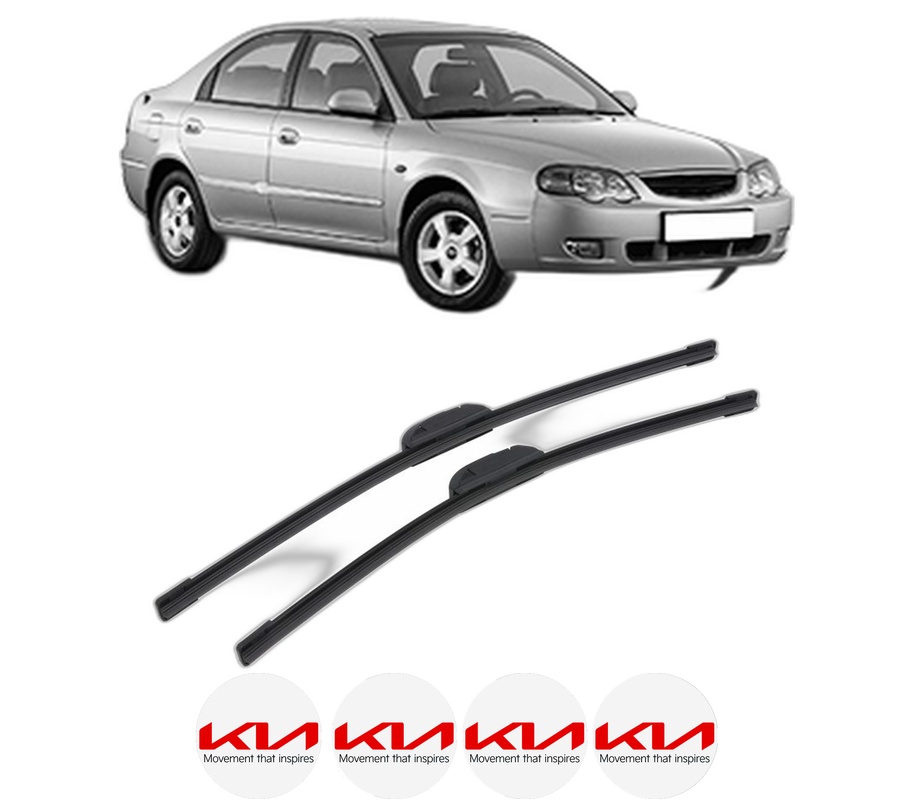 Set stergatoare auto KIA SHUMA II Saloon (FB) din 2001, pentru parbriz auto, 2 bucati, Bosch Aerotwin Retrofit, din cauciuc siliconat rezistent, 4 Stickere Auto KIA