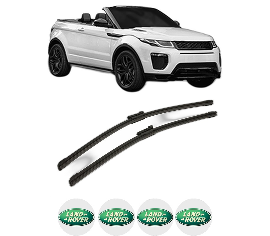 Set stergatoare auto LAND ROVER RANGE ROVER EVOQUE Convertible (L538) din 2015-2019, pentru parbriz auto, 2 bucati, Bosch Aerotwin, din cauciuc siliconat rezistent, 4 Stickere Auto LAND ROVER