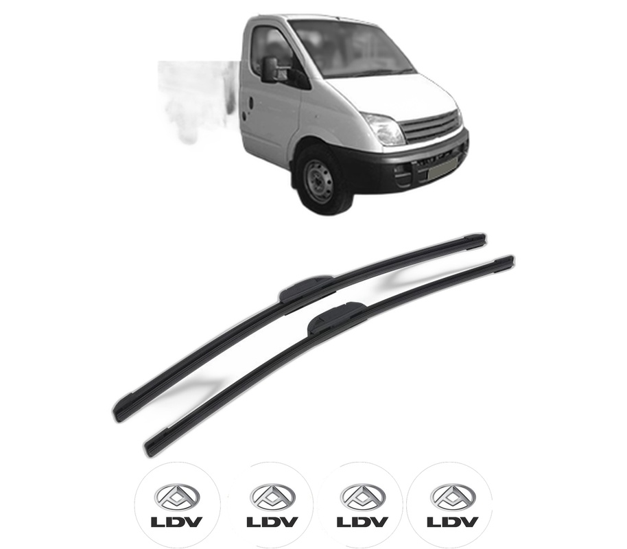 Set stergatoare auto LDV MAXUS Platform/Chassis din 2005-2009, pentru parbriz auto, 2 bucati, Bosch Aerotwin Retrofit, din cauciuc siliconat rezistent, 4 Stickere Auto LDV