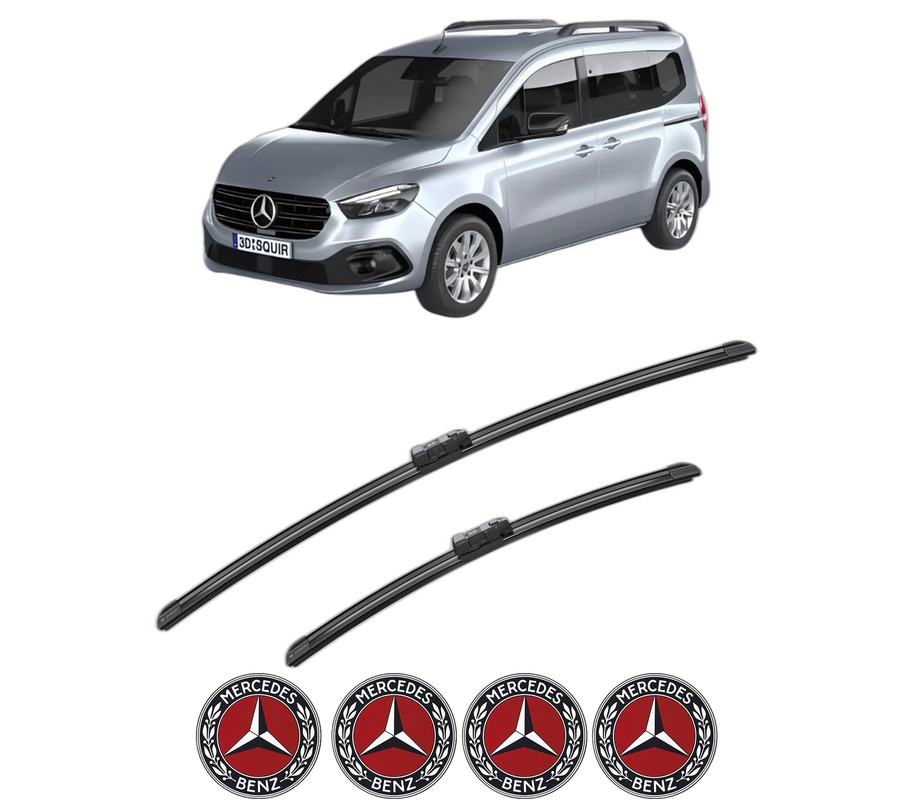 Set stergatoare auto MERCEDES-BENZ CITAN Tourer (W420) din 2021-2023, pentru parbriz auto, 2 bucati, Bosch Aerotwin, din cauciuc siliconat rezistent, 4 Stickere Auto MERCEDES-BENZ