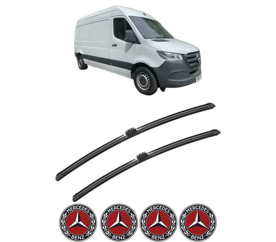 Set stergatoare auto MERCEDES-BENZ SPRINTER 3-t Van (B910) din 2018-2025, pentru parbriz auto, 2 bucati, Bosch Aerotwin, din cauciuc siliconat rezistent, 4 Stickere Auto MERCEDES-BENZ