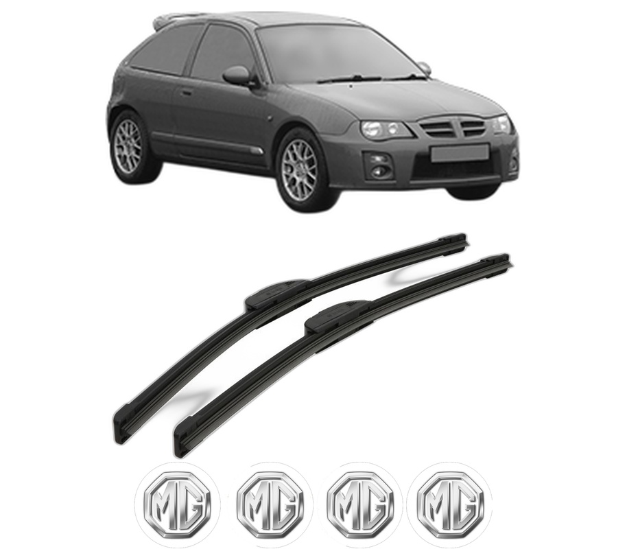 Set stergatoare auto MG MG ZS Hatchback din 2001-2004, pentru parbriz auto, 2 bucati, Bosch Aerotwin Retrofit, din cauciuc siliconat rezistent, 4 Stickere Auto MG