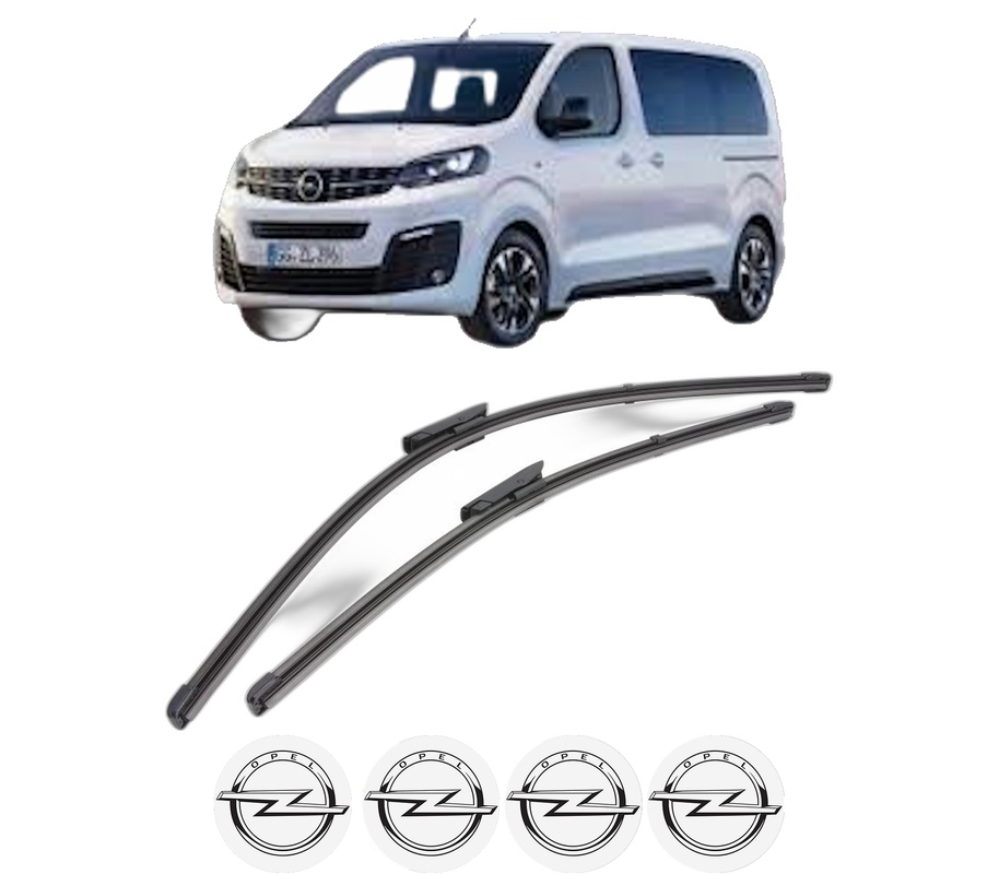 Set stergatoare auto OPEL VIVARO C Van (K0) din 2019-2025, pentru parbriz auto, 2 bucati, Valeo Silencio Xtrm, din cauciuc siliconat rezistent, 4 Stickere Auto OPEL