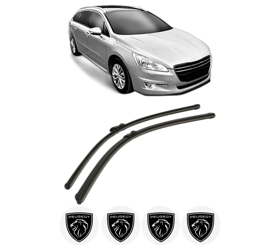 Set stergatoare auto PEUGEOT 508 SW Estate Van (8E_) din 2011-2018, pentru parbriz auto, 2 bucati, Bosch Aerotwin, din cauciuc siliconat rezistent, 4 Stickere Auto PEUGEOT