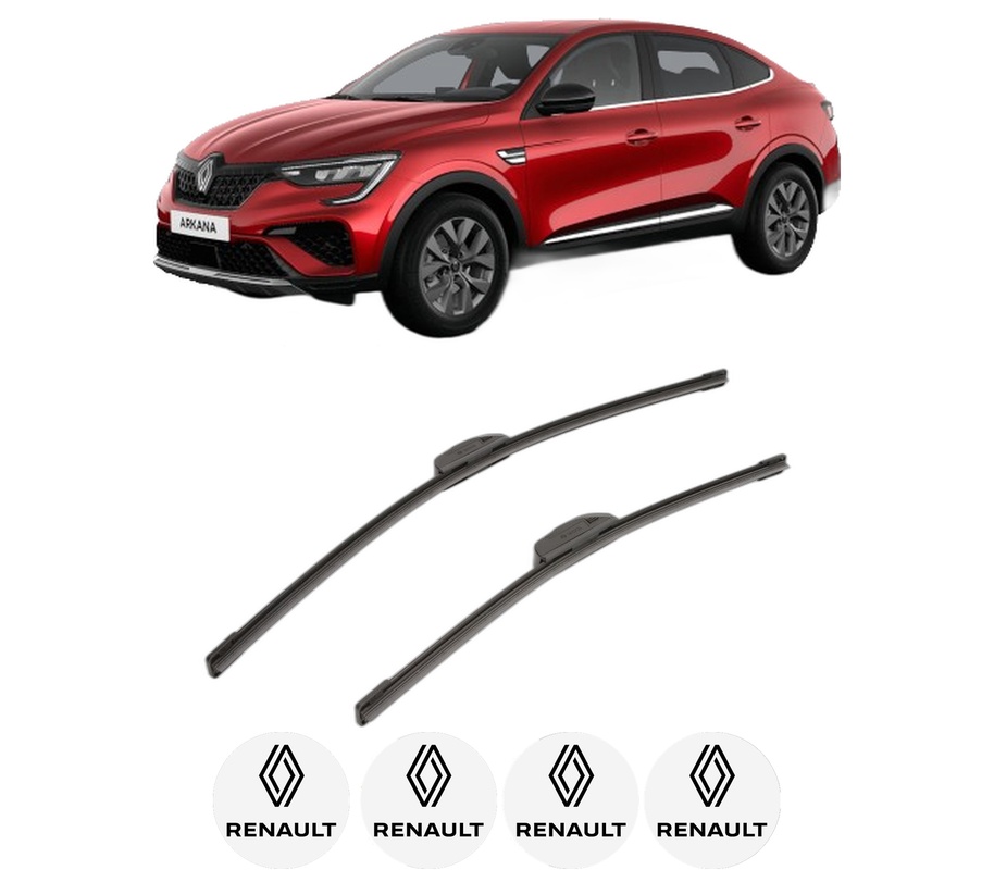 Set stergatoare auto RENAULT ARKANA I (LCM_, LDN_) din 2020-2021, pentru parbriz auto, 2 bucati, Bosch Aerotwin Retrofit, din cauciuc siliconat rezistent, 4 Stickere Auto RENAULT