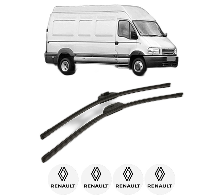 Set stergatoare auto RENAULT TRUCKS MASCOTT Van din 1999-2010, pentru parbriz auto, 2 bucati, Bosch Aerotwin Retro Truck, din cauciuc siliconat rezistent, 4 Stickere Auto RENAULT TRUCKS