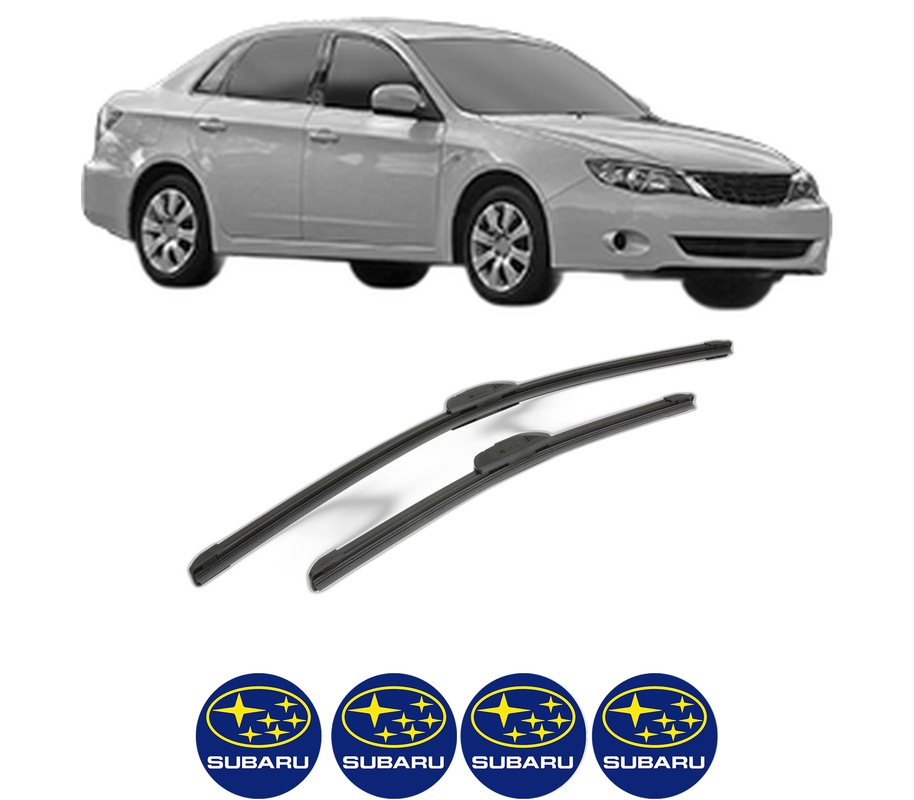 Set stergatoare auto SUBARU IMPREZA Saloon (GE, GV) din 2007-2011, pentru parbriz auto, 2 bucati, Bosch Aerotwin Retrofit, din cauciuc siliconat rezistent, 4 Stickere Auto SUBARU