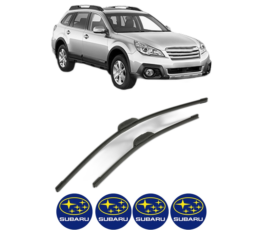 Set stergatoare auto SUBARU OUTBACK (BR) din 2009-2014, pentru parbriz auto, 2 bucati, Bosch Aerotwin Retrofit, din cauciuc siliconat rezistent, 4 Stickere Auto SUBARU