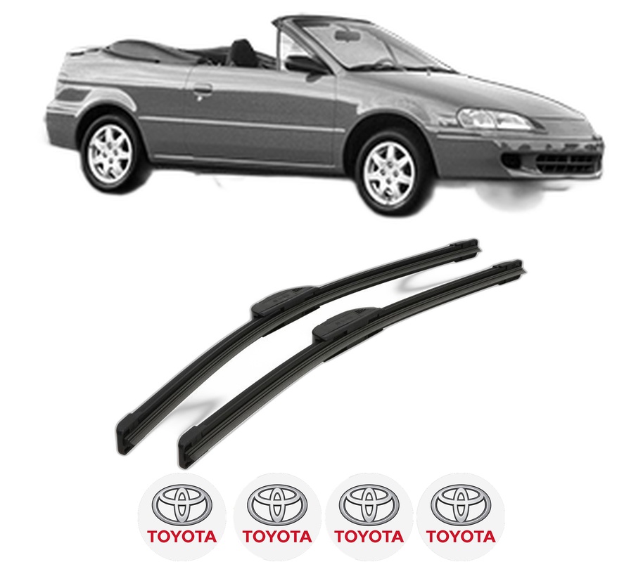 Set stergatoare auto TOYOTA PASEO Convertible (_L5_) din 1996, pentru parbriz auto, 2 bucati, Bosch Aerotwin Retrofit, din cauciuc siliconat rezistent, 4 Stickere Auto TOYOTA